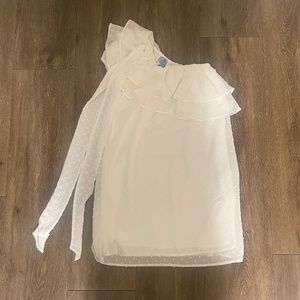 CeCe White One-Shoulder Dress